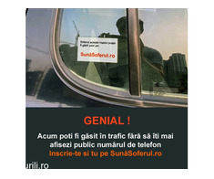 Acum poti fi gasit in trafic fara nici un suport de numar de telefon in parbriz